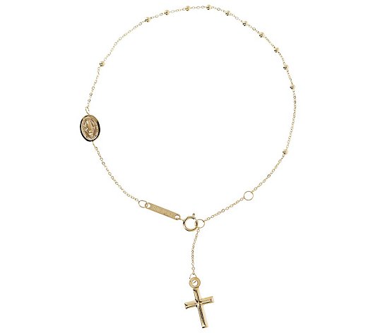 Italian Gold Adjustable Rosary Bracelet, 14K Gold