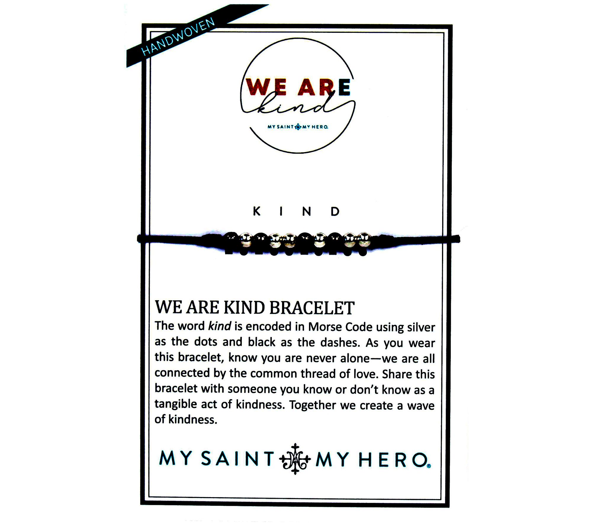 We Are Kind Morse Code Bracelet - My Saint My Hero
