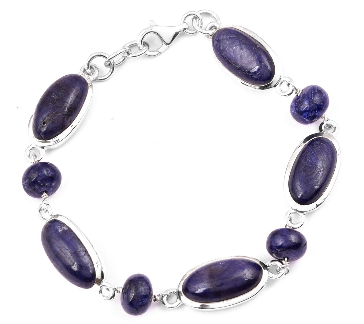 Sterling Silver Sapphire Corundum Bracelet