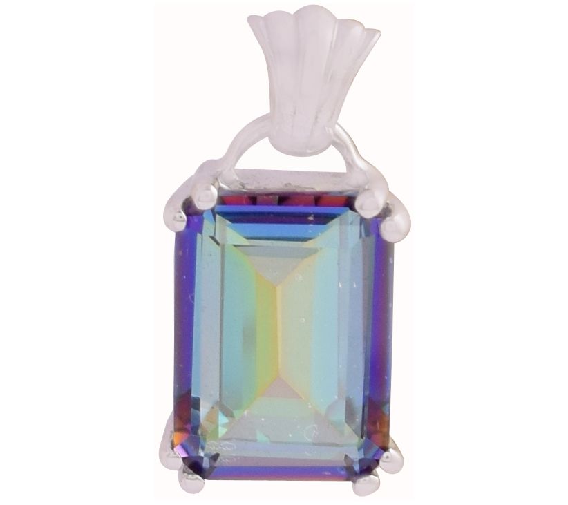 Sterling Silver 5.55 cttw Blue Quartz Pendant