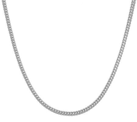 Stainless Steel Square Wheat Chain Necklace - Page 1 — QVC.com