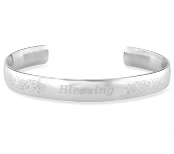 Steel by Design Inspirational "Blessing" Cuff