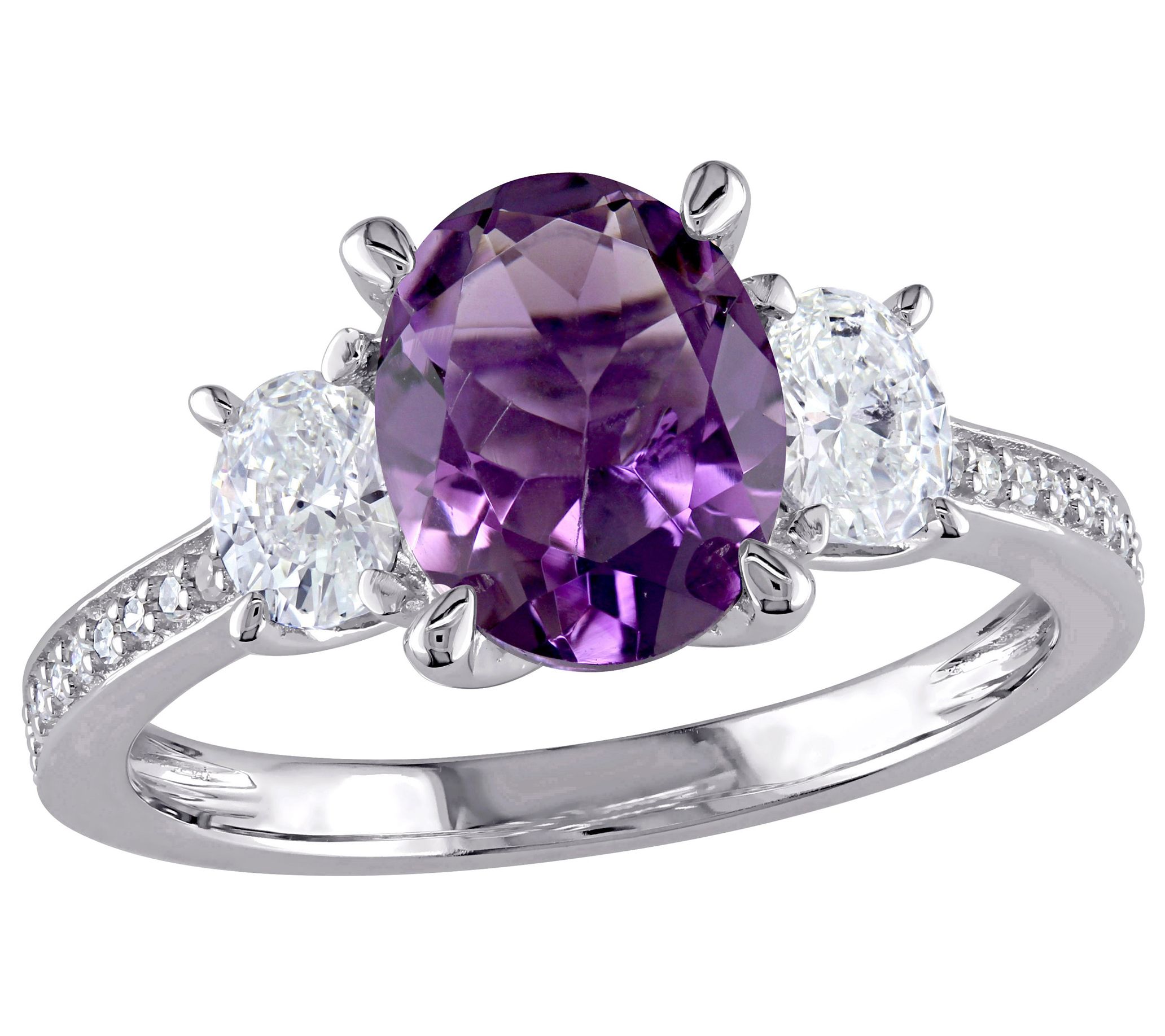 Bellini 2.00 cttw Amethyst & 0.60 cttw Diam ondRing, 14K