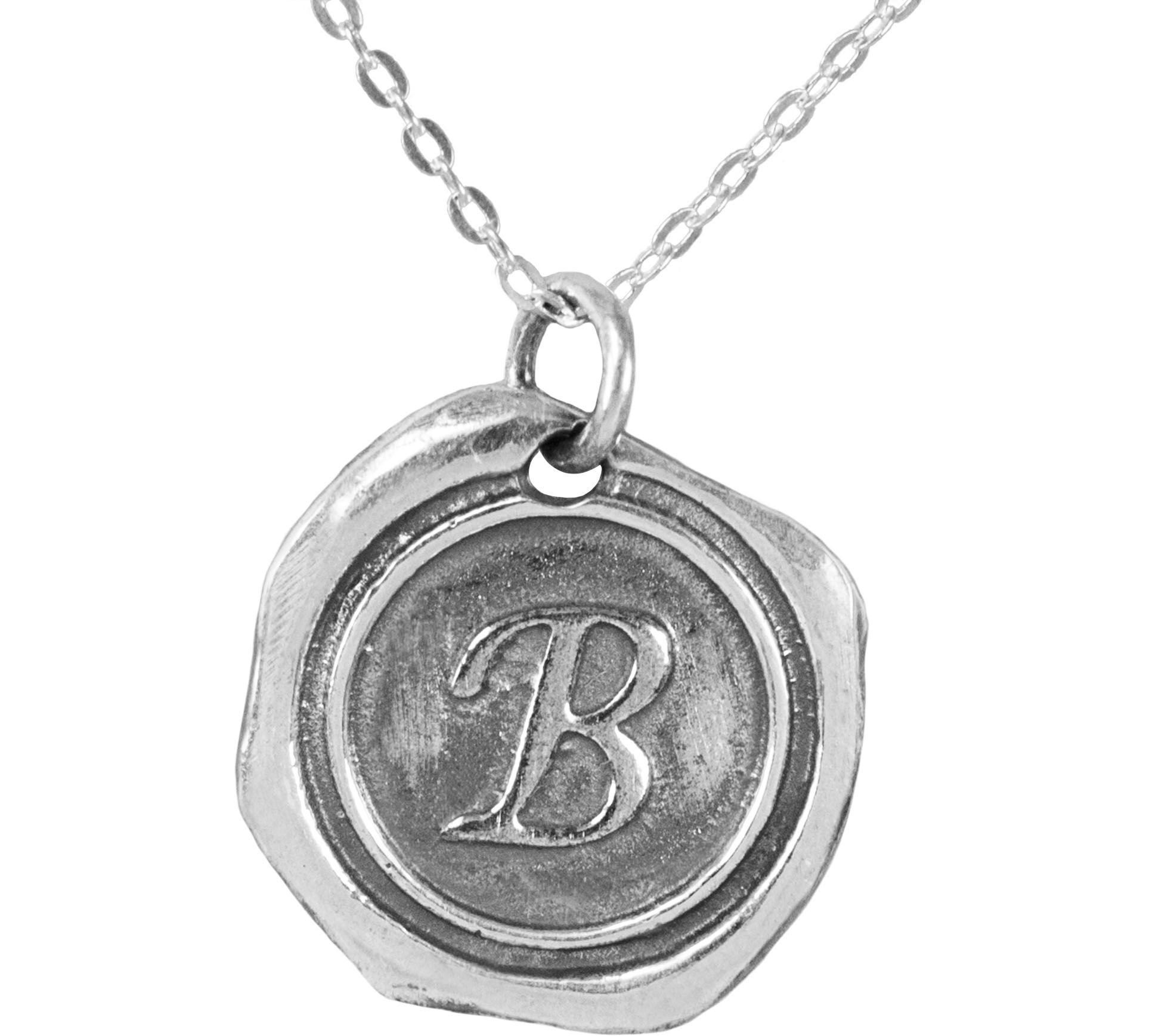 Sterling Personalized Initial Pendant with C hain