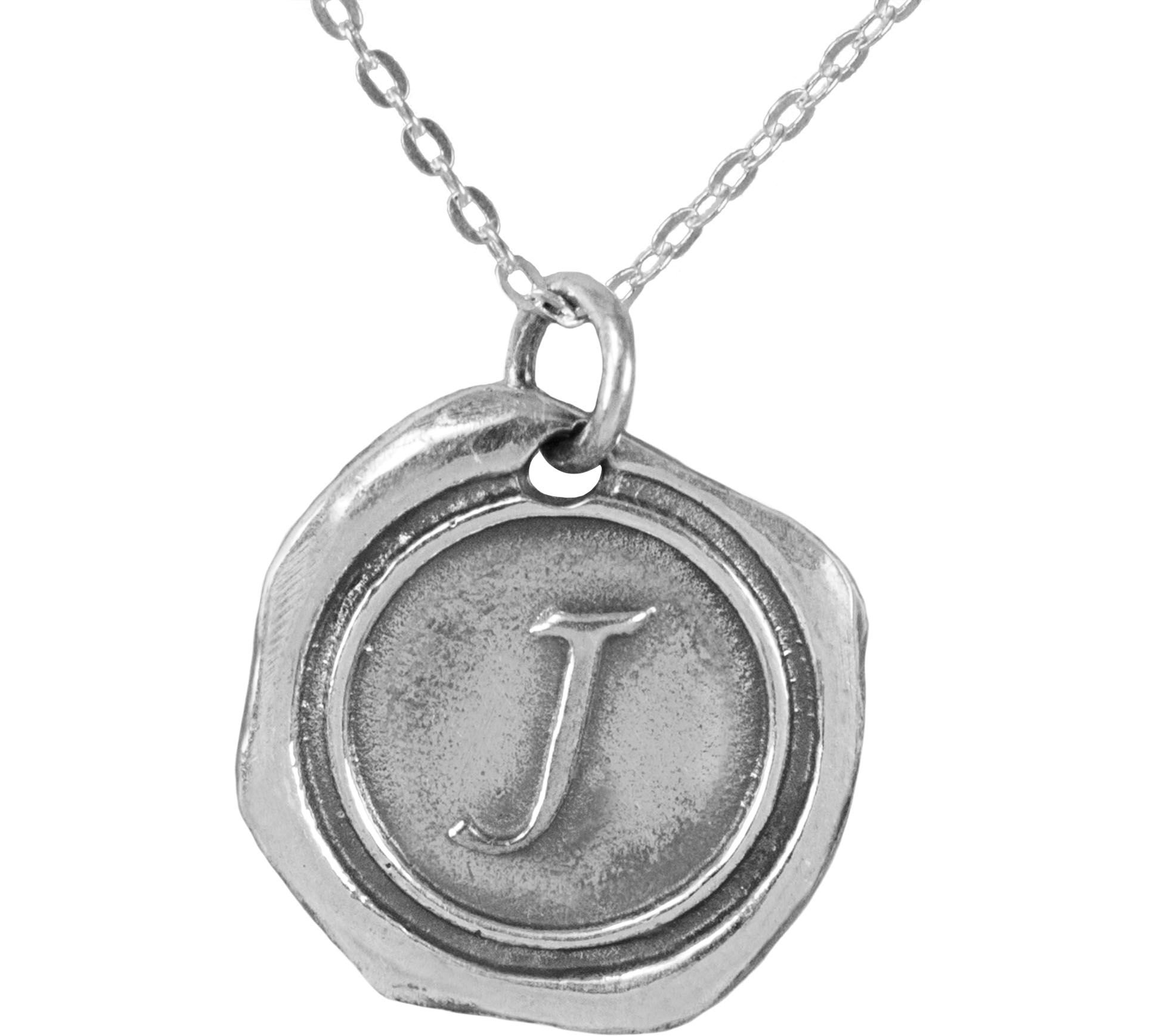 Sterling Personalized Initial Pendant with C hain
