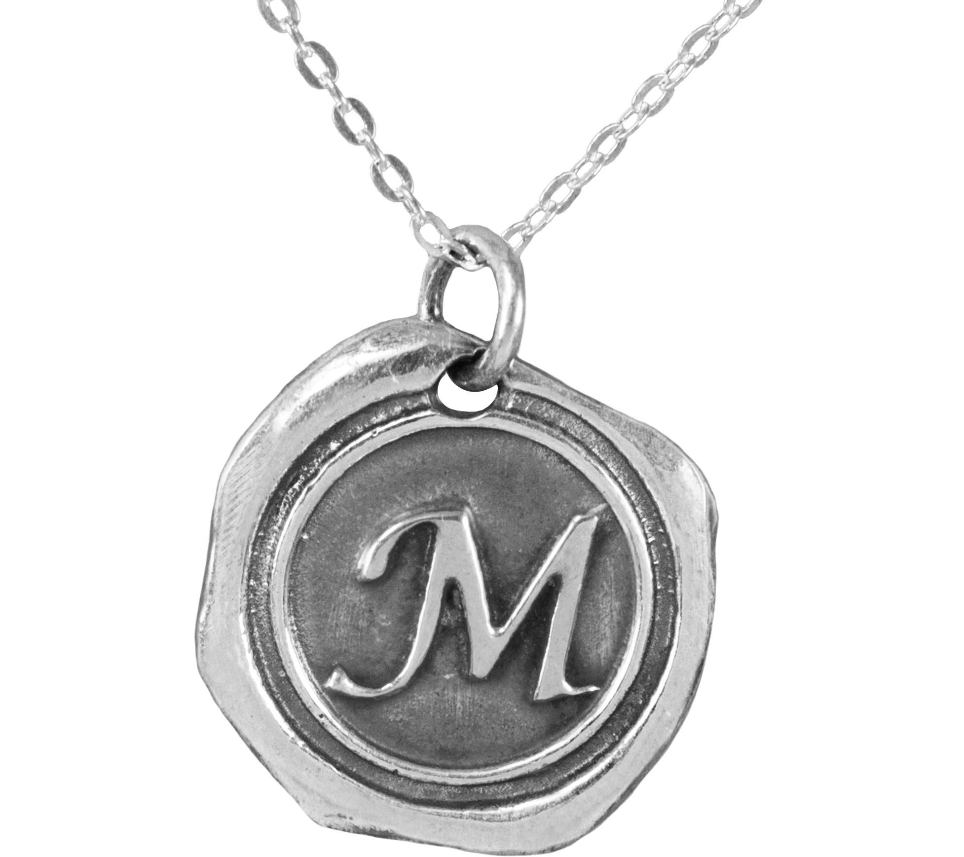 Sterling Personalized Initial Pendant with C hain