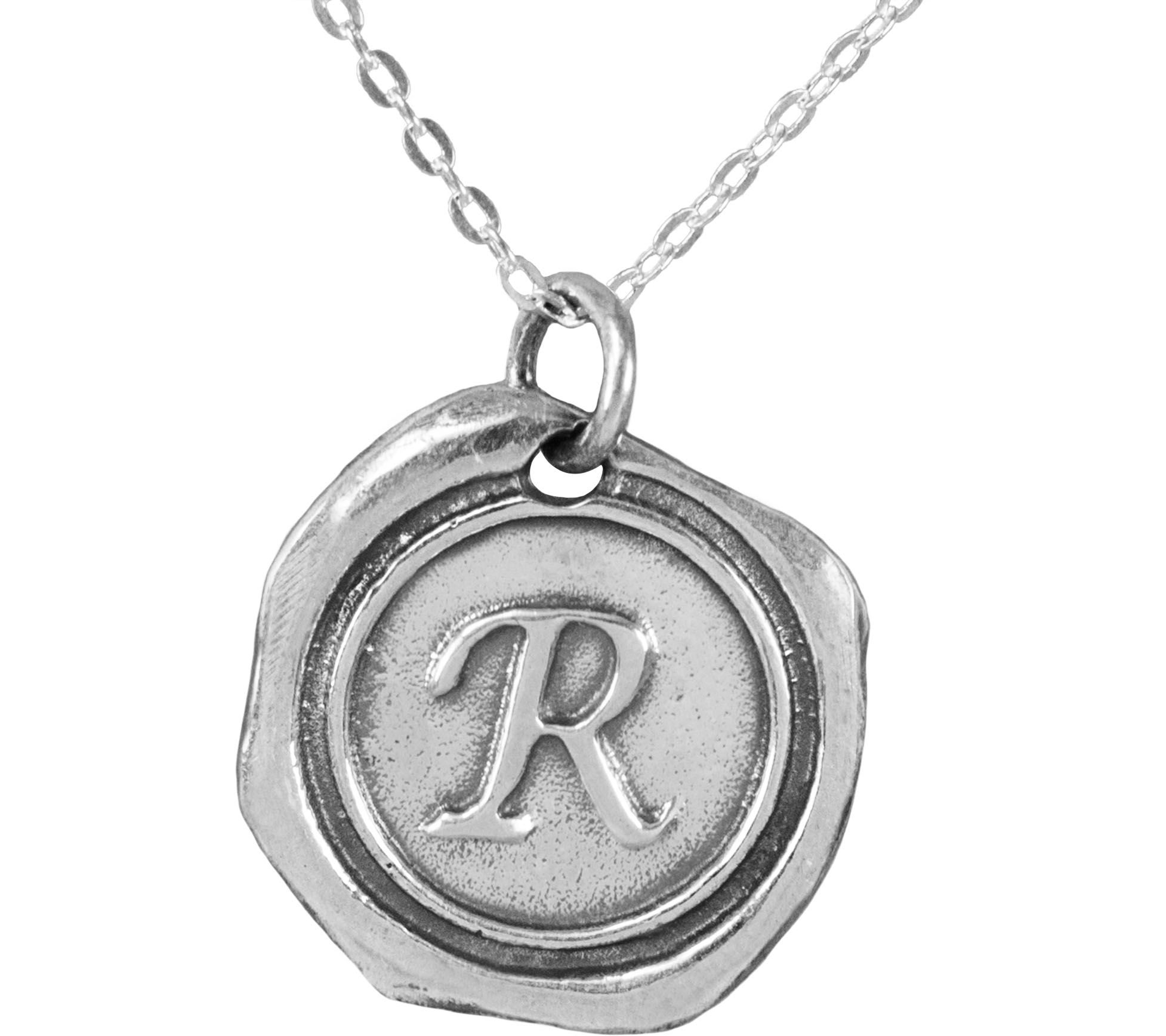 Sterling Personalized Initial Pendant with C hain