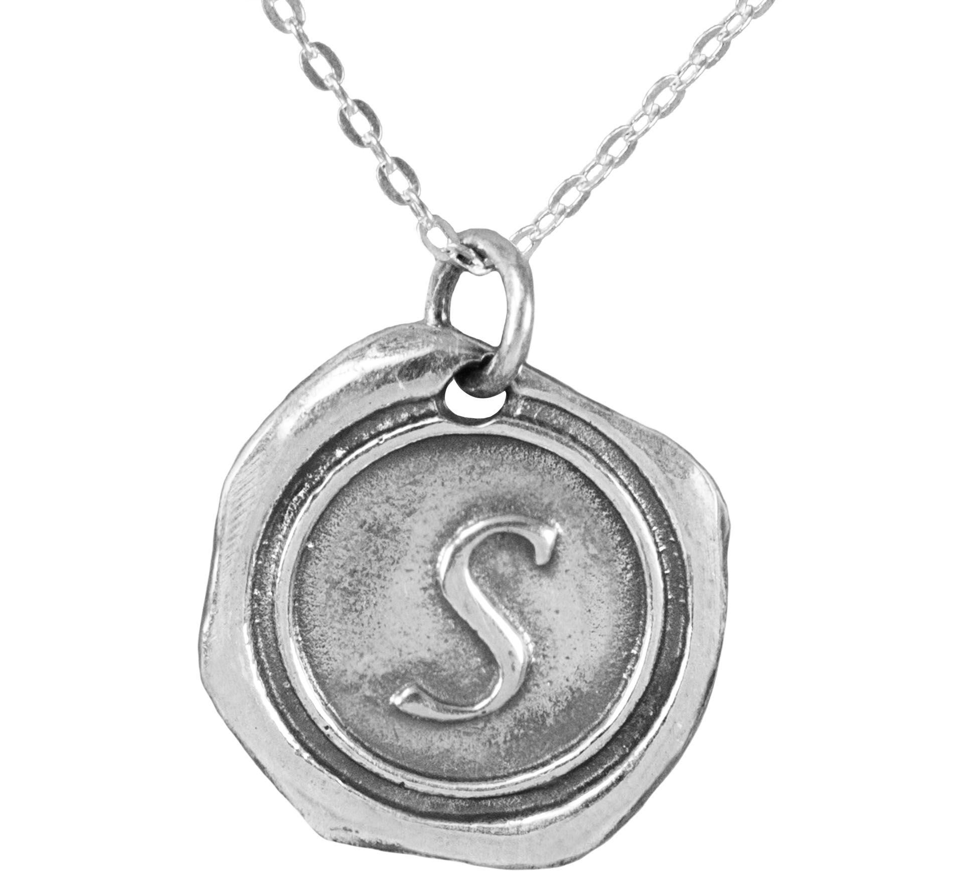 Sterling Personalized Initial Pendant with C hain