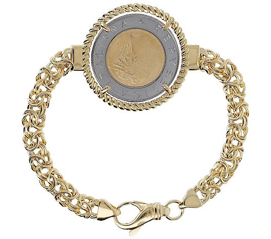 Veronese 18K Clad 500-Lire Byzantine Bracelet