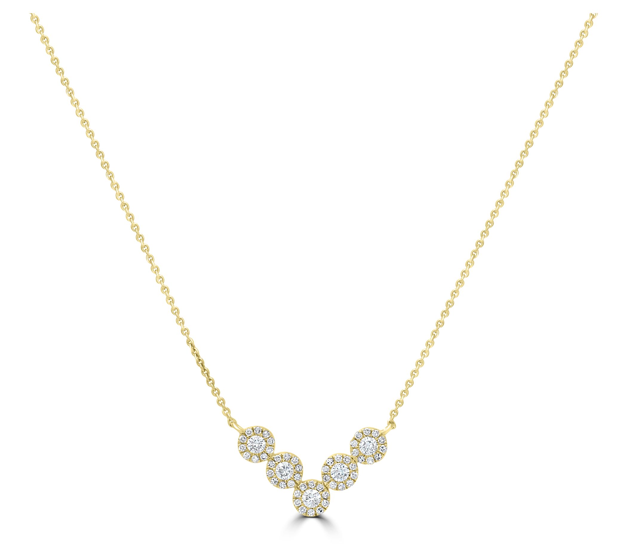Affinity 0.30 cttw Diamond Multi-Circle Necklace, 14K Gold