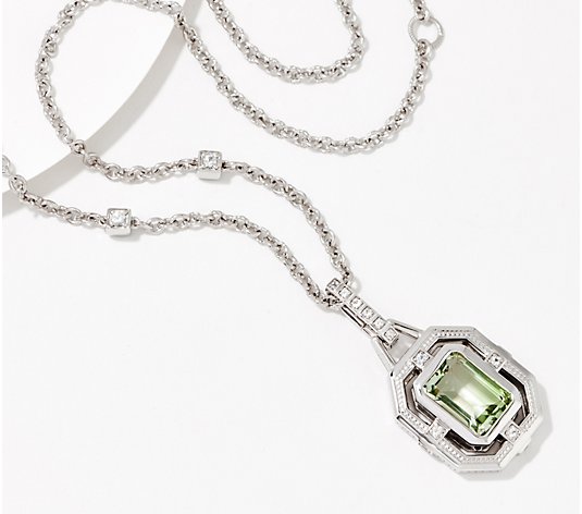 JUDITH Collection EVERLY Pendant on Chain with Gemstone Center