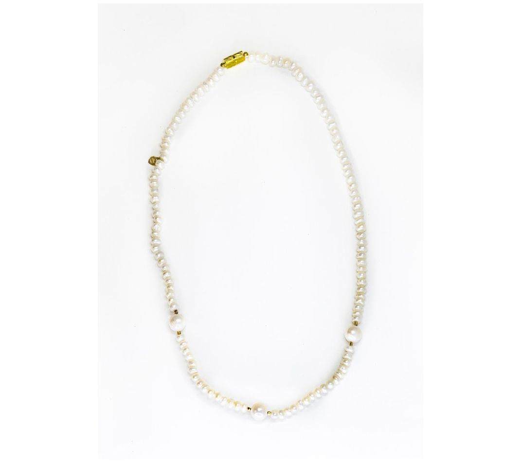 Alkeme 10K Gold Cultured Freshwater Pearl Magnetic Necklace - QVC.com