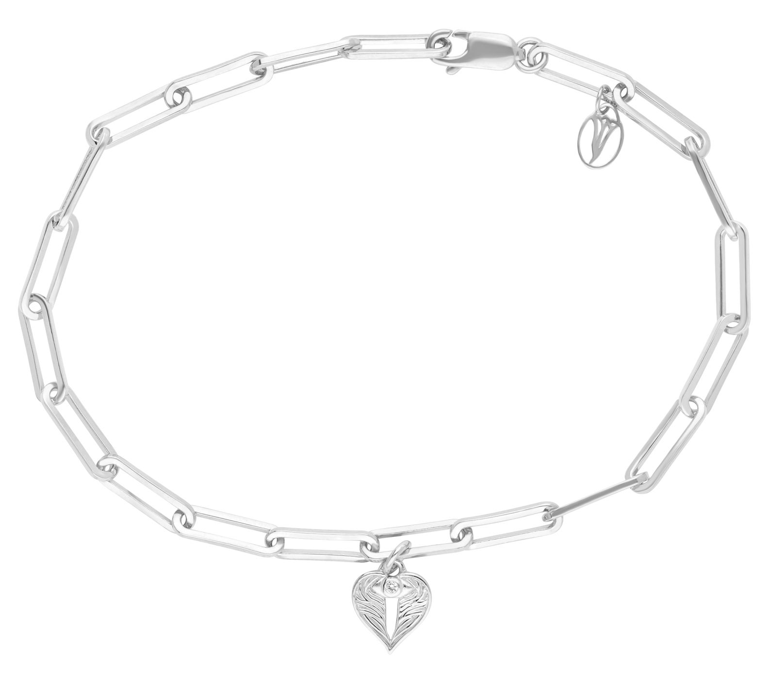 Goddaughters Sterling Silver White Sapphire Starfish Bracelet 