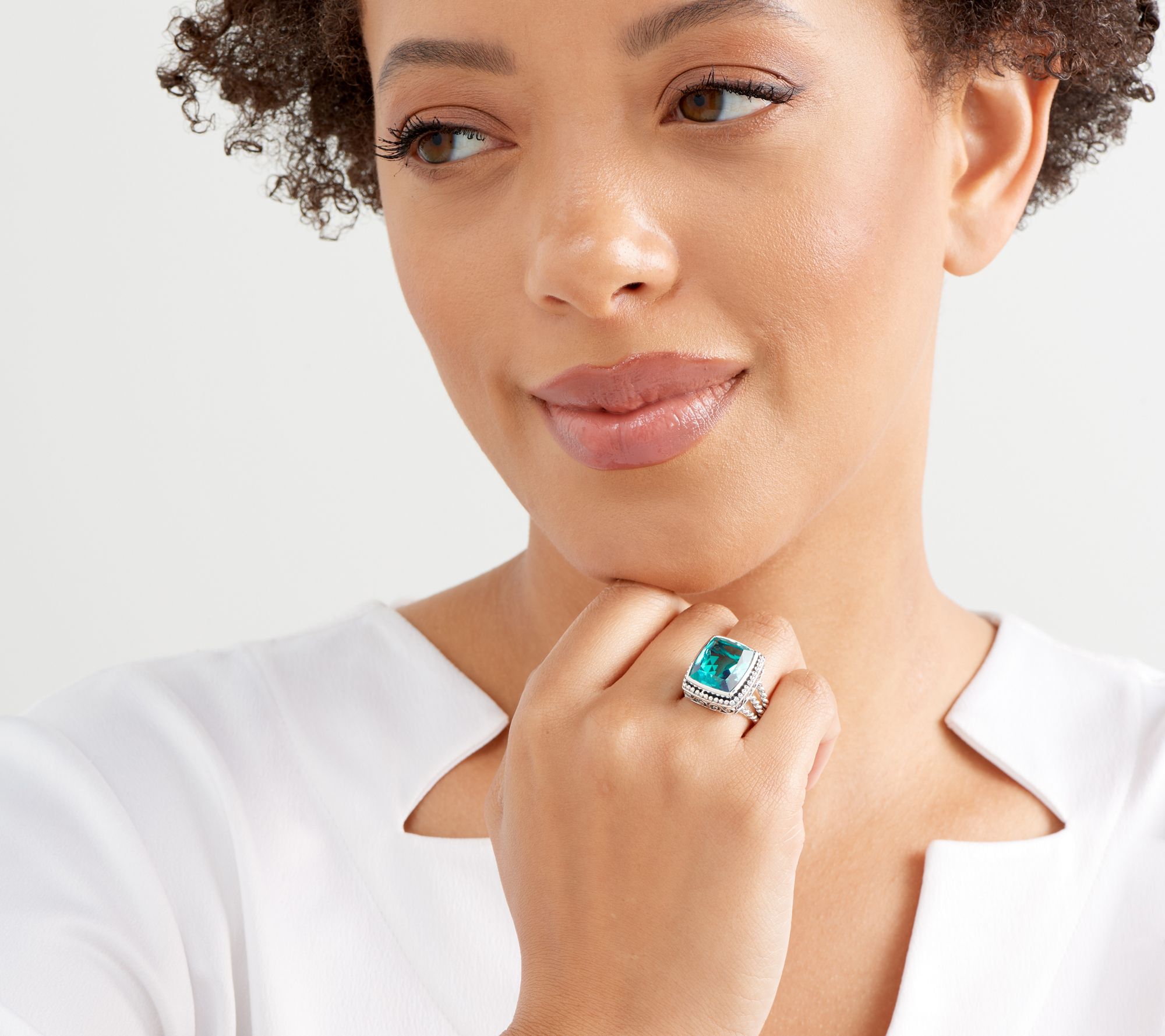 Artisan Crafted by Robert Manse Quartz Triplet Ring, Sterling Silver