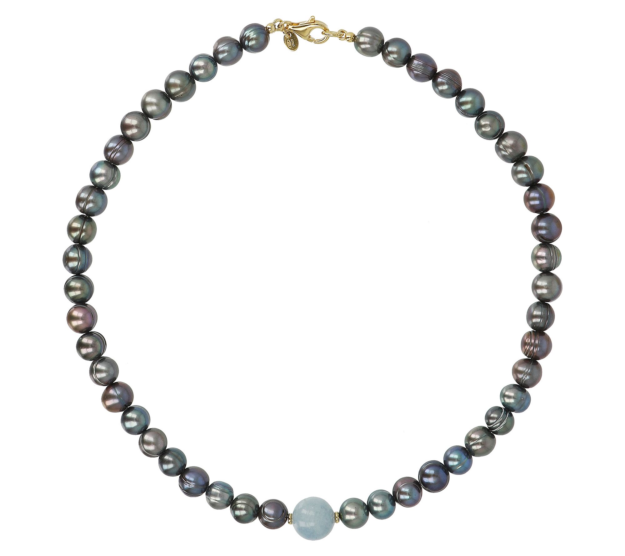 Honora Cultured Pearl & Quartzite Necklace, Sterling - QVC.com