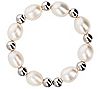 Honora Sterling Cultured Pearl Stretch Ring, 2 of 3