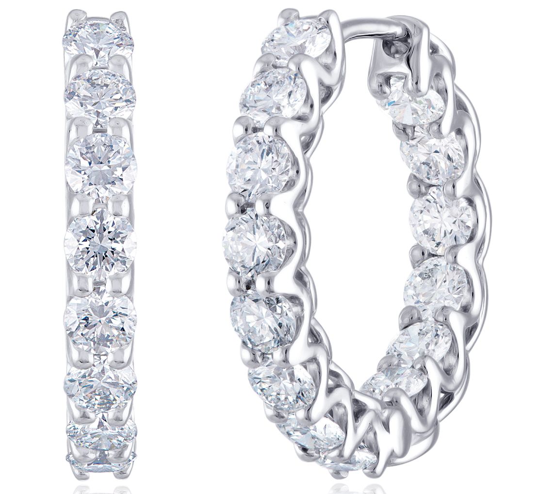 Fire Light Lab Grown Diamond 2.00 cttw Hoop Earrings, 14K Gold