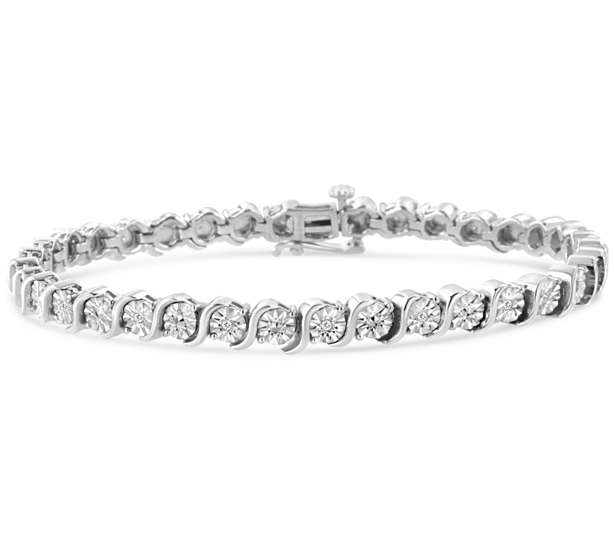 Haus of Brilliance Diamond Accent Tennis Bracelet, Sterling