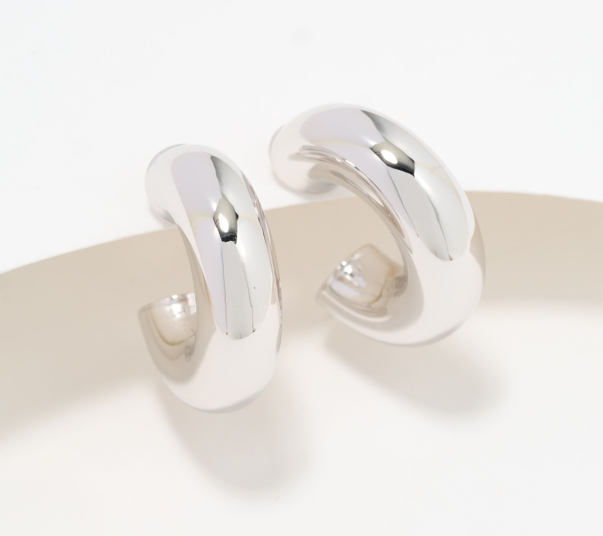 David Markstein 14K Gold 6mm Tube 3/4" Hoop Earrings