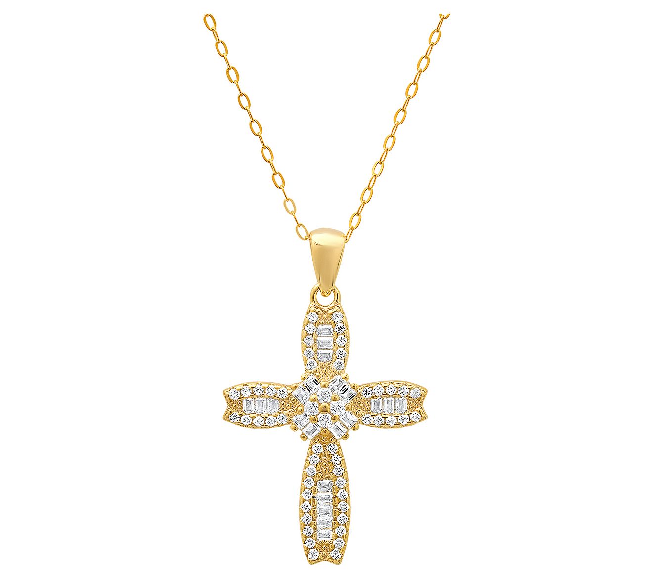 Sterling Silver Petite Cross Pendant w/ Chain