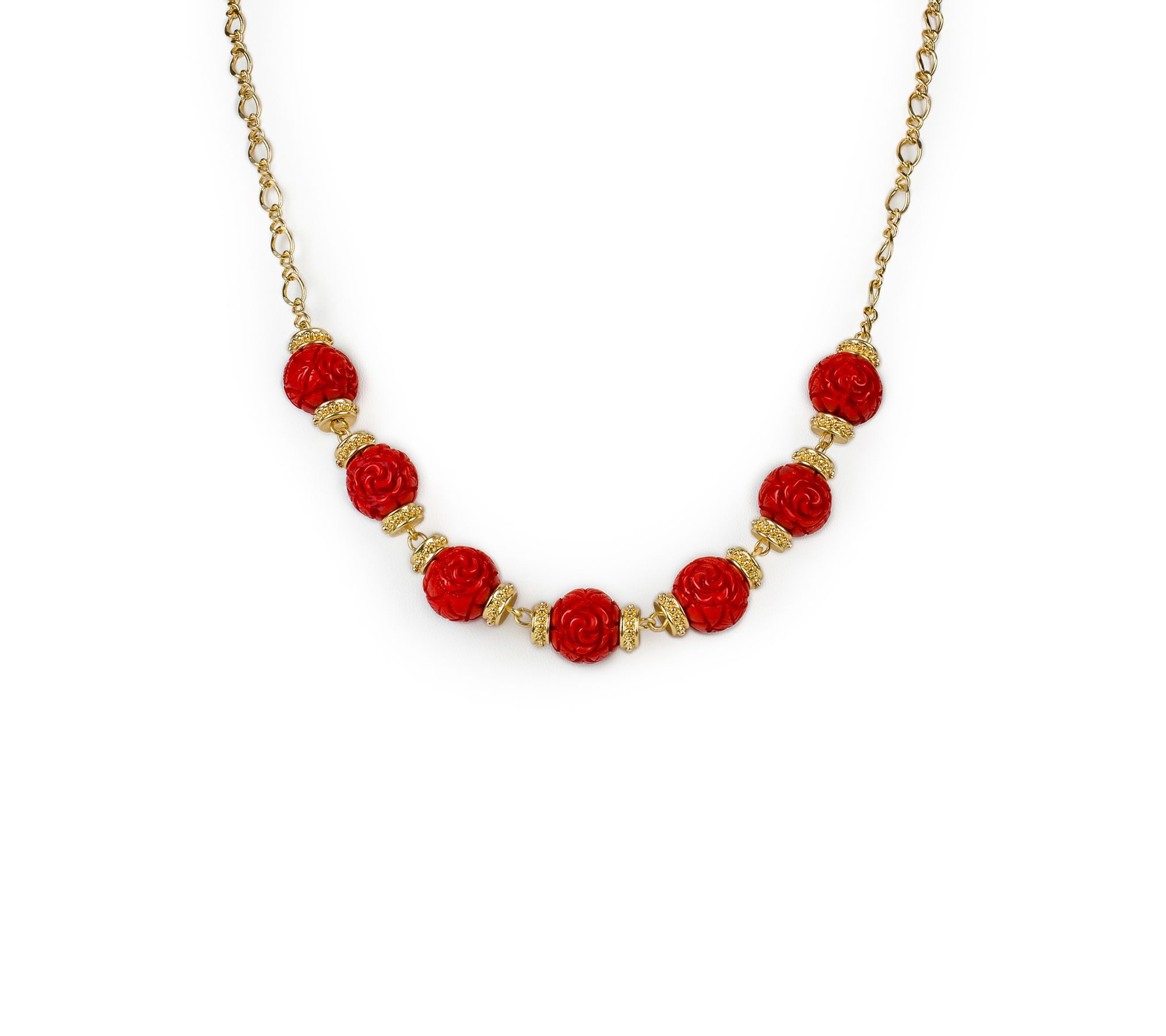 Patricia Nash Rosey Bead Station Necklace