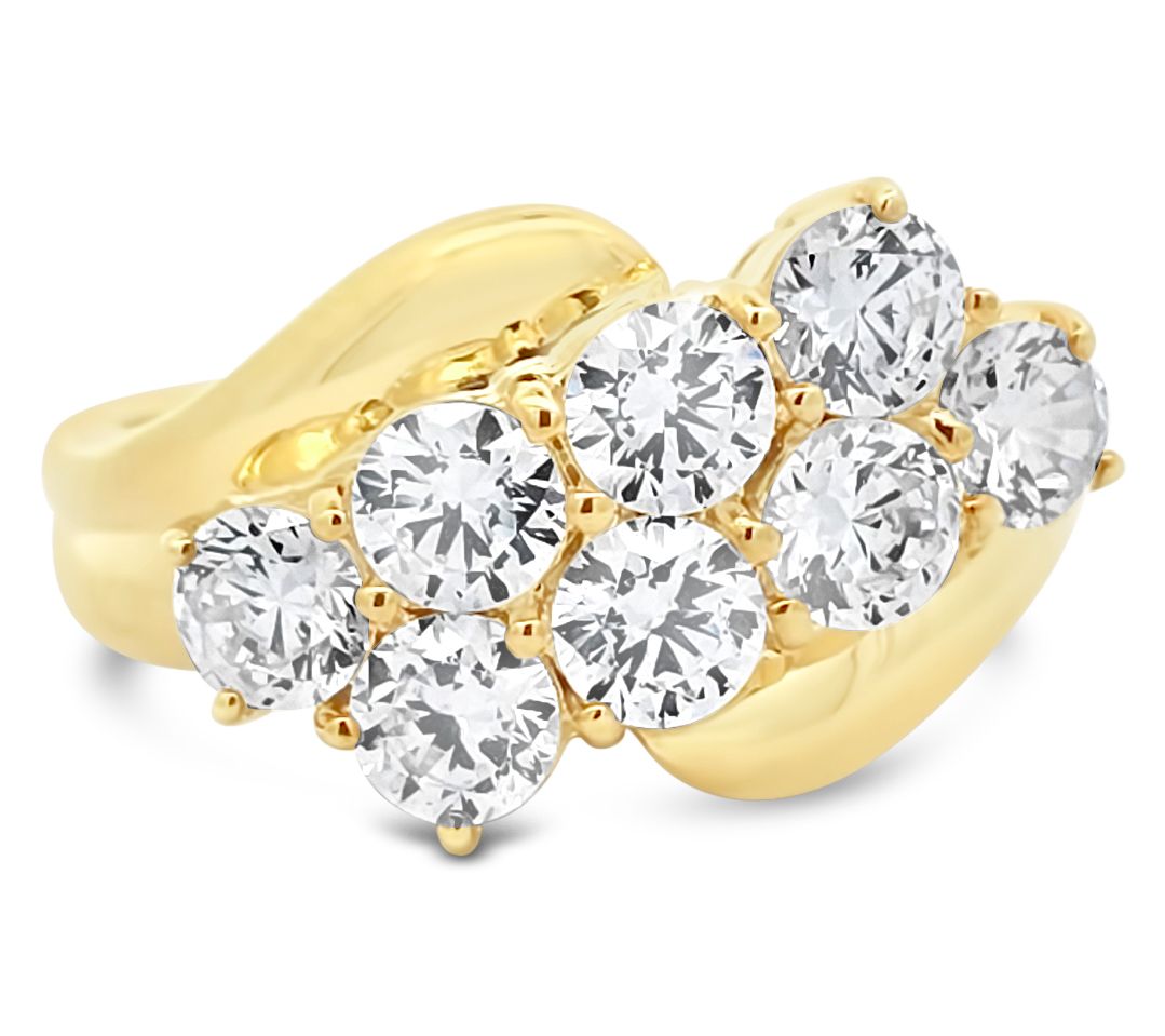 Ariva 18K Gold Clad Diamonique Malibu Ring