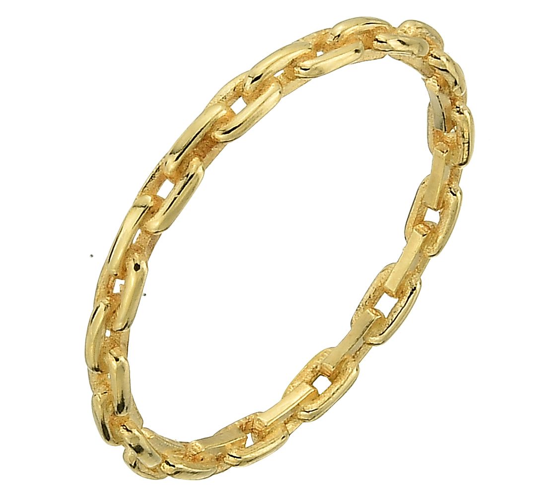 Adorna 14K Gold Paper Clip Design Band Ring