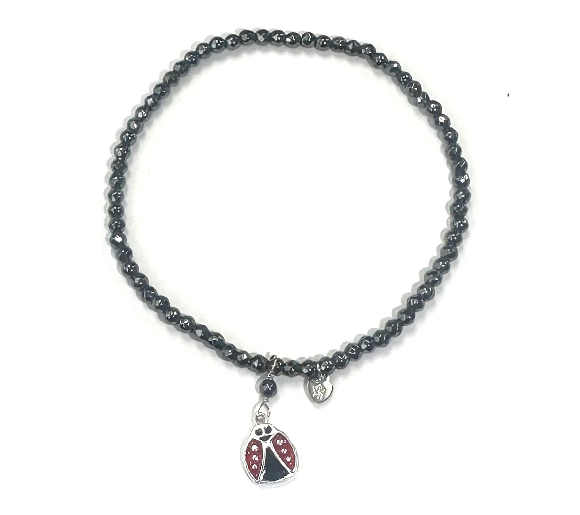 Alkeme "The Lucky One" Sterling Ladybug Hematite Bracelet