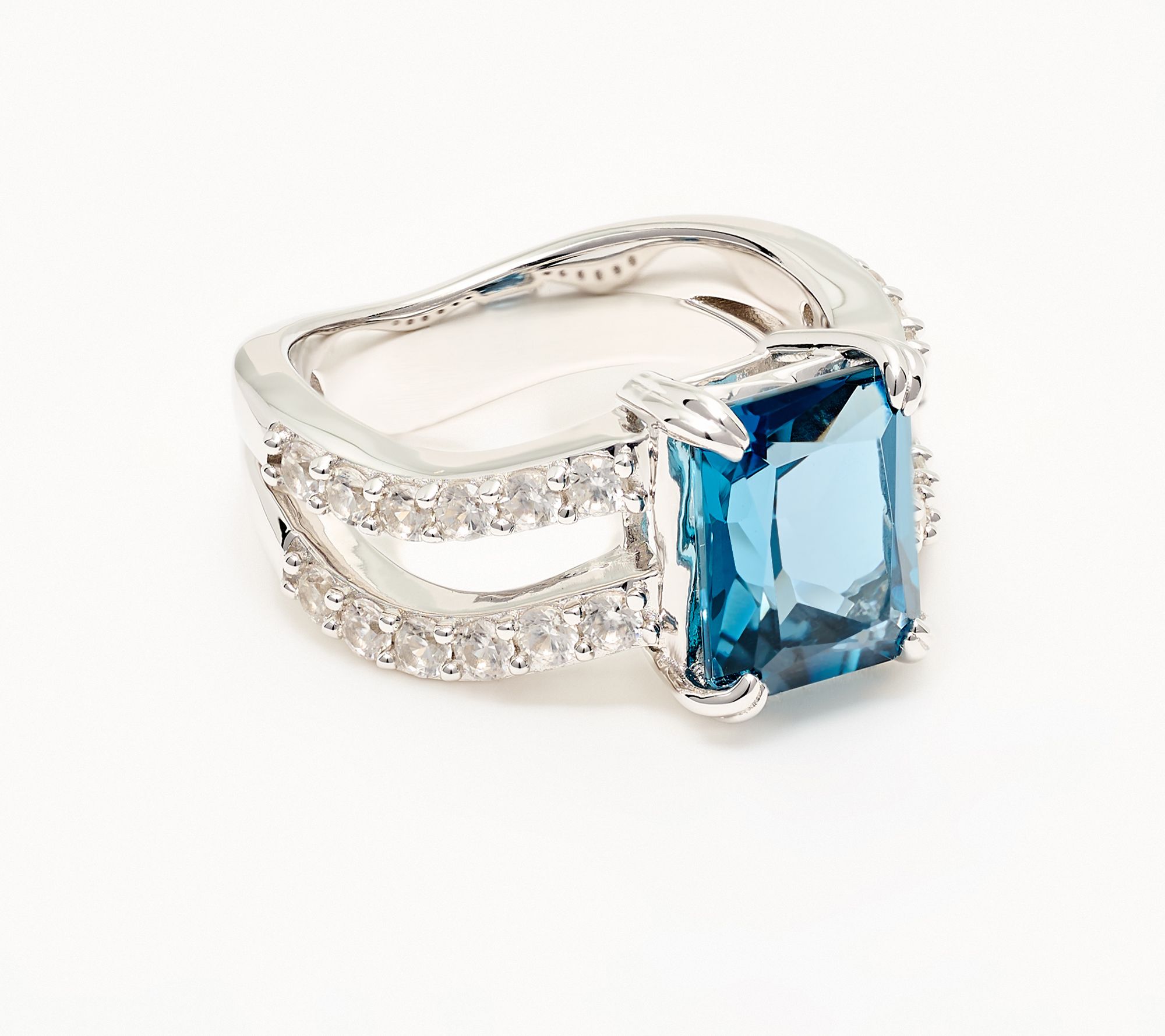 Christian James by Scott Grimes Sterling Silver Radiant Cut Gemstone Ring