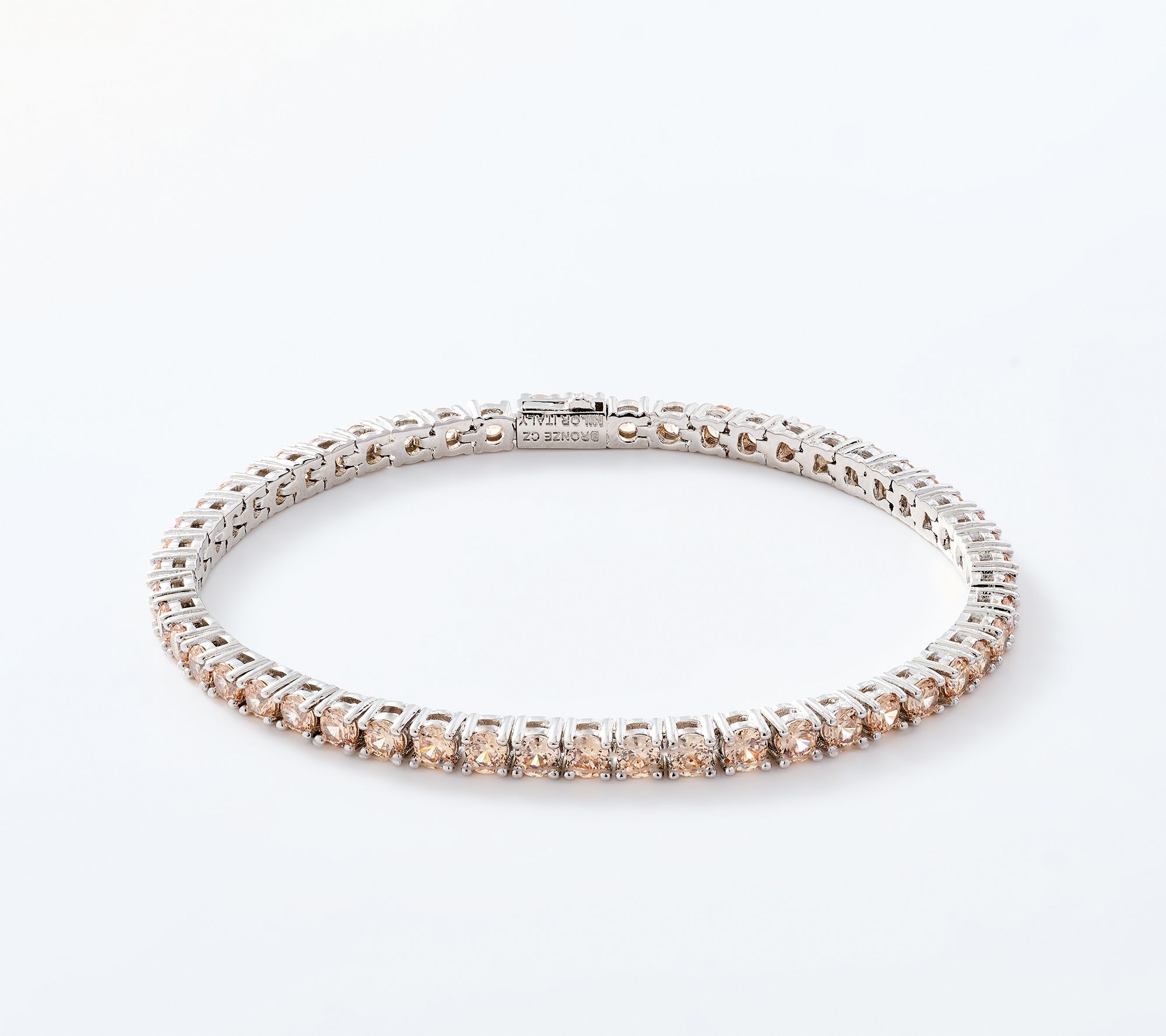 Diamonique Italia Champagne Tennis Bracelet Bronze