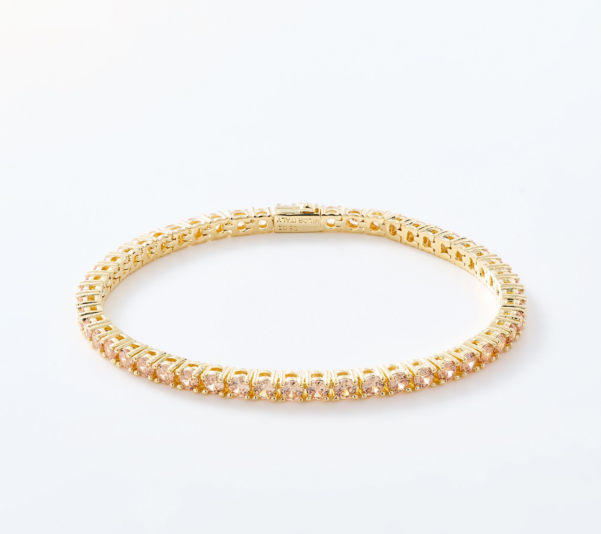 Diamonique Italia Champagne Tennis Bracelet Bronze