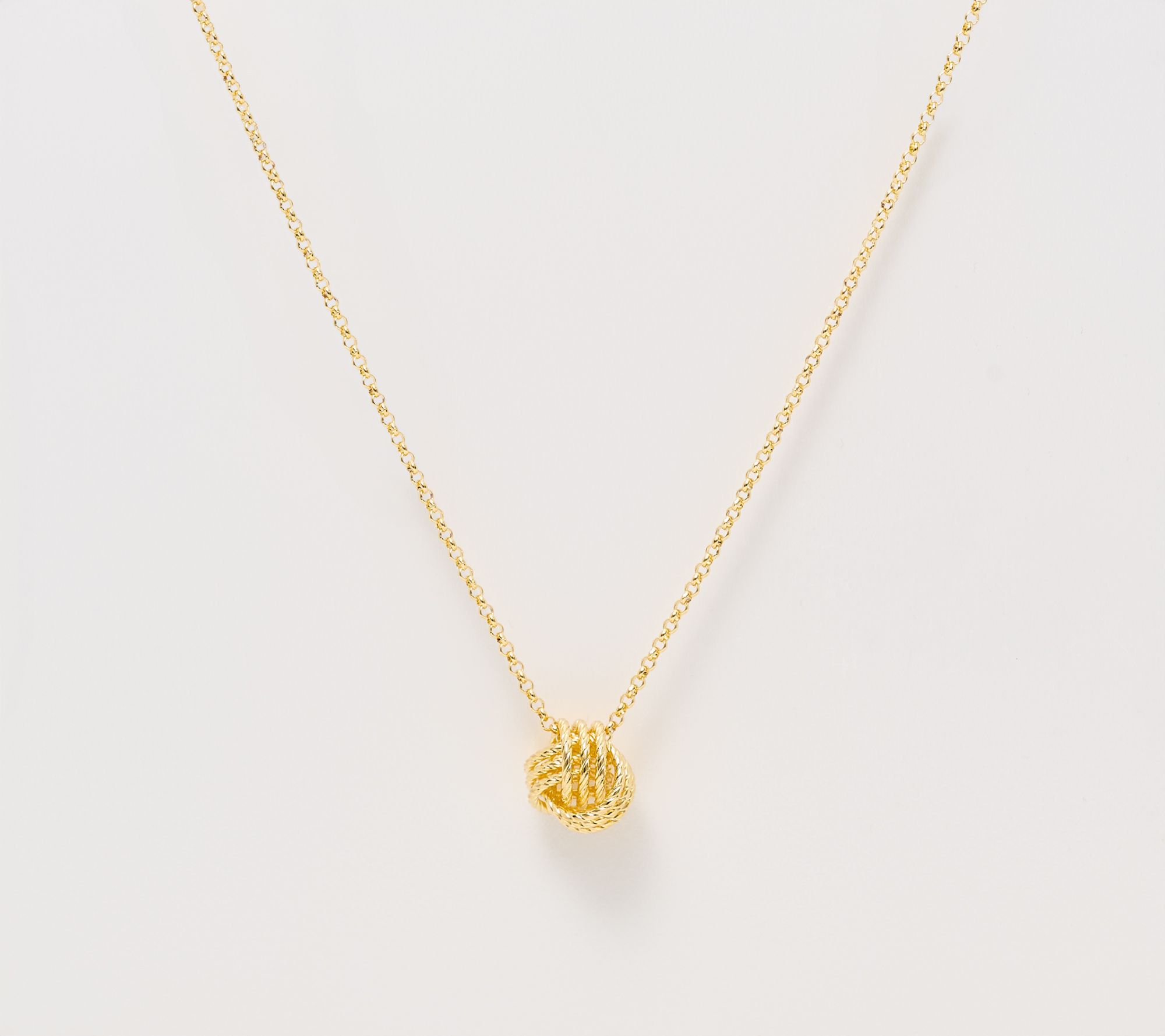 "As Is" David Markstein Textured Love Knot Slide Necklace