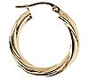 Italian Gold Twisted 3/4" Round Hoop Earrings,14K, 1 of 2
