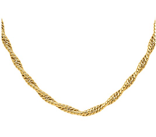 Italian Gold Double Twisted Link Necklace, 1 4K12.8g