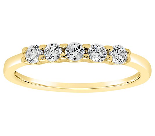 Affinity 14K Gold 1/5 cttw 5-Stone Diamond Band Ring
