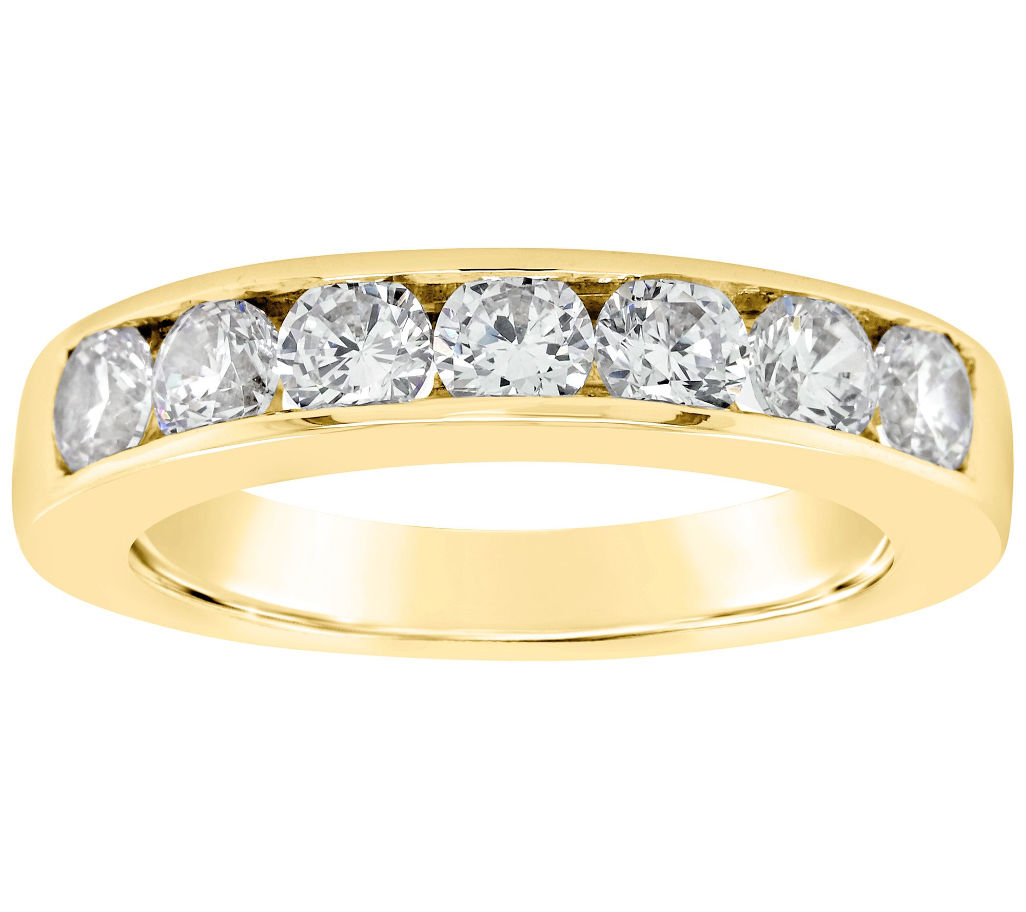 Affinity Channel Set 0.9cttw 7-Stone DiamondRing, 14k Gold