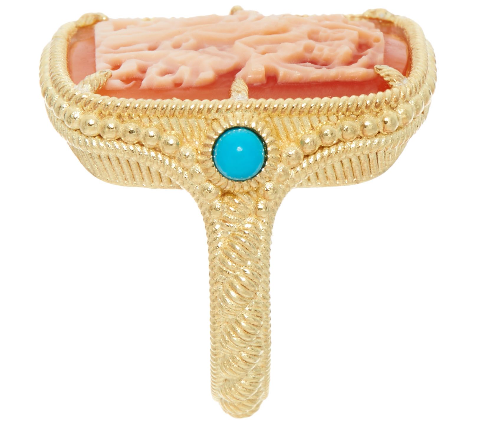 Judith Ripka Verona 14K Clad & Turquoise Cameo Ring