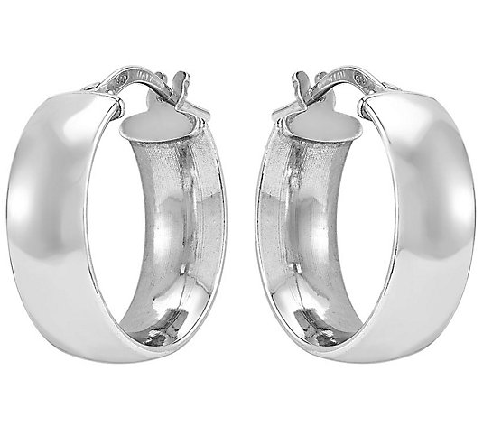 Sterling Classic Round Hoop Earrings by SilverStyle