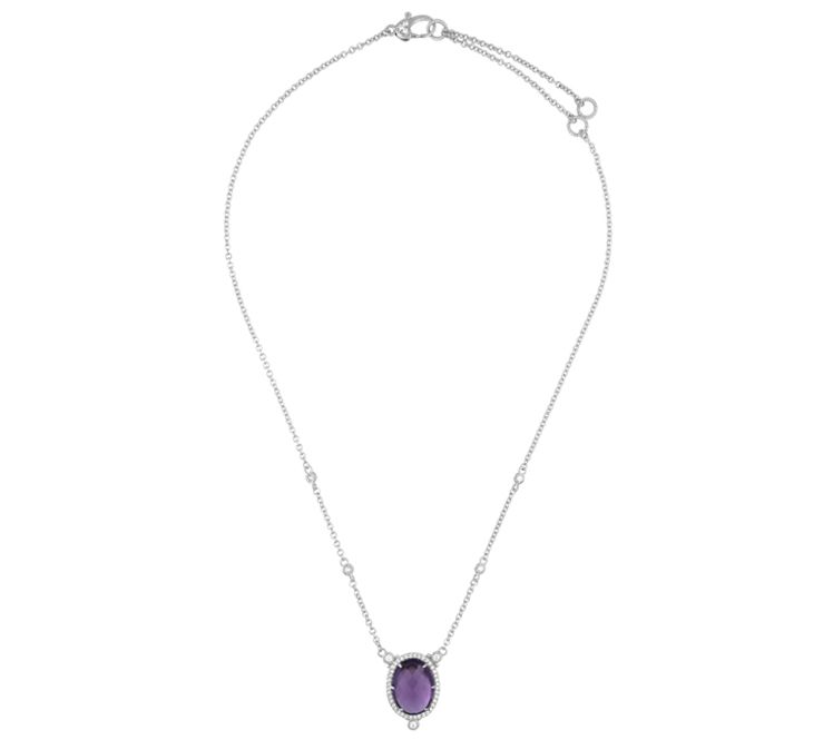 Judith Ripka Sterling Amethyst and Diamonique Necklace - QVC.com
