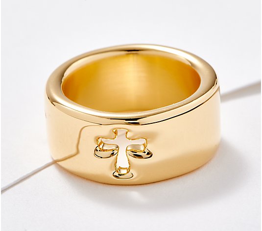 Oro Nuovo 14K Gold Over Resin Motif Ring