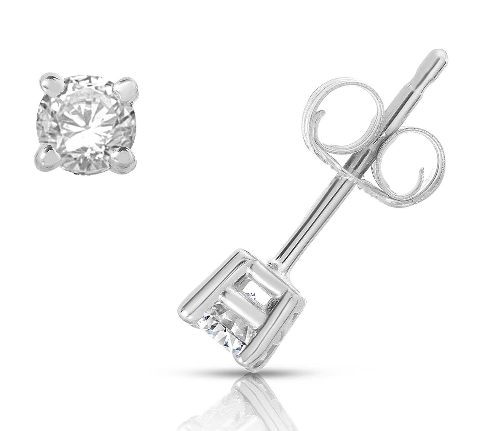 Affinity 0.25 cttw Diamond Stud Earrings, 14K G old