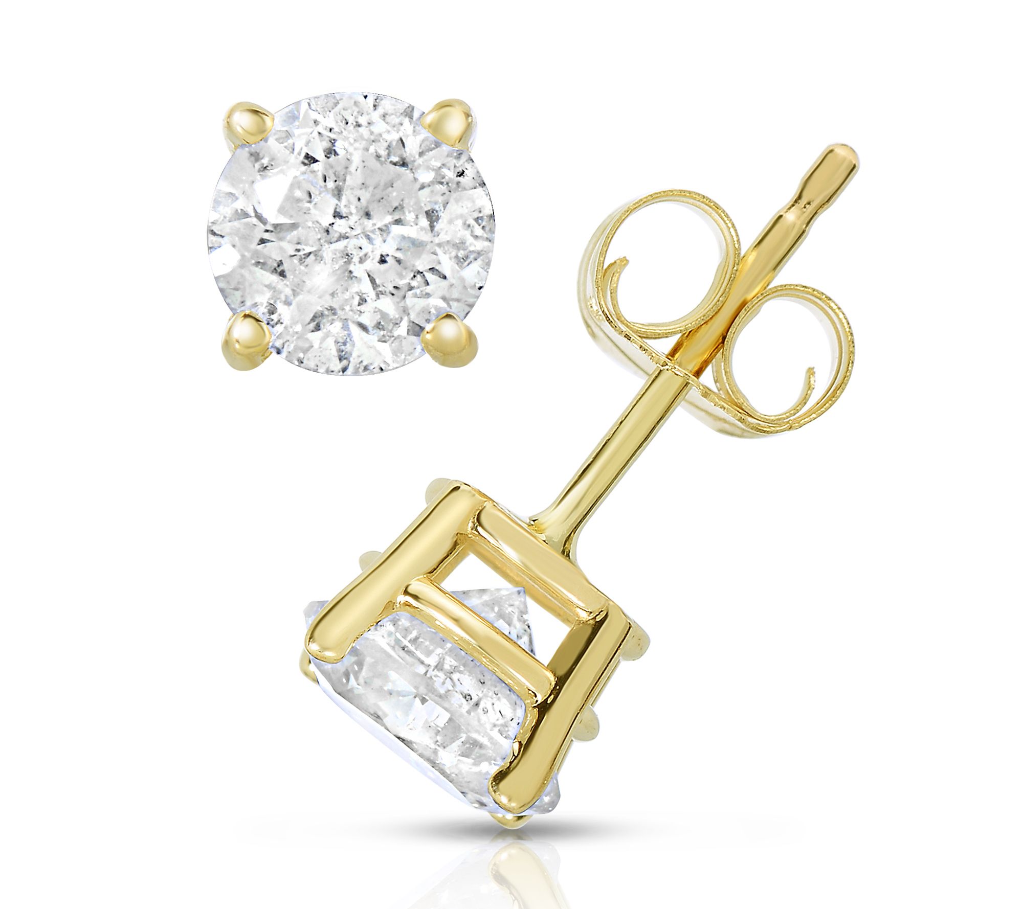 Affinity 0.25 cttw Diamond Stud Earrings, 14K G old