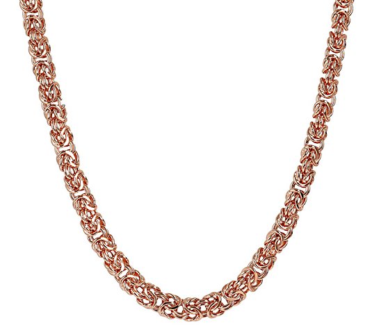 Bronzo Italia 20" Diamond Cut Byzantine Necklace