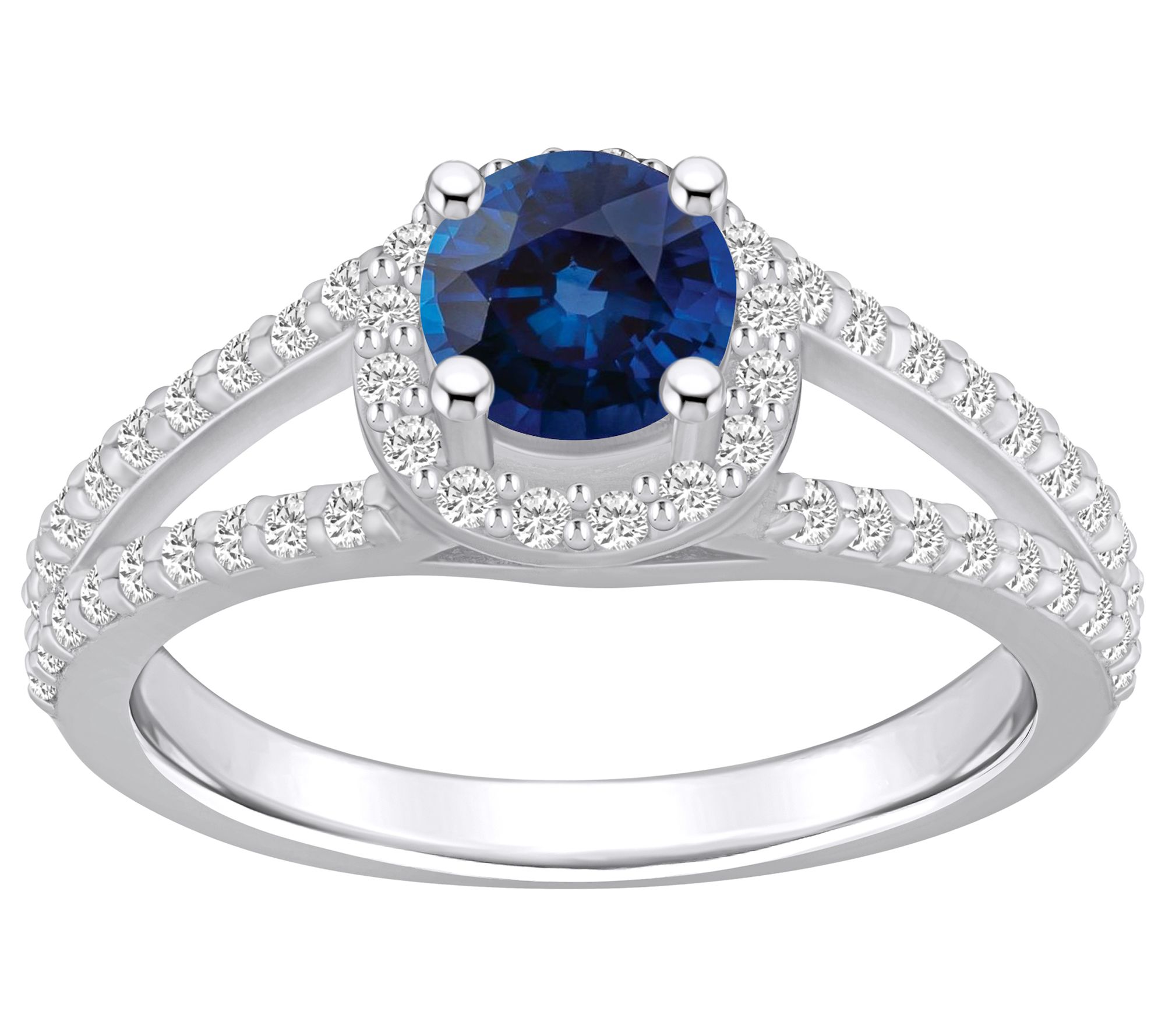 Affinity Gems 1.00 cttw Sapphire & Diamond Ring, 14K Gold
