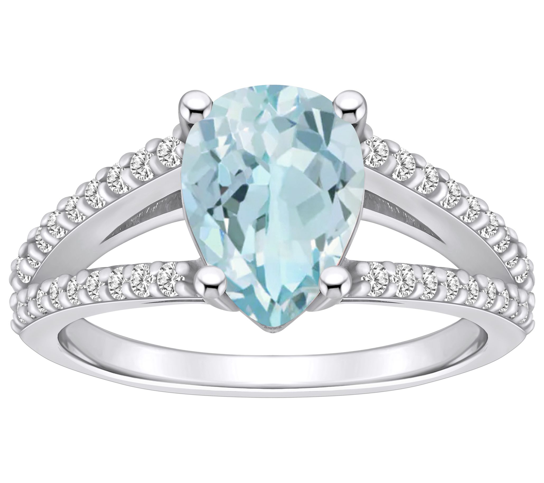 Affinity Gems Aquamarine & 0.30 cttw Diamond Ring, 14K Gold