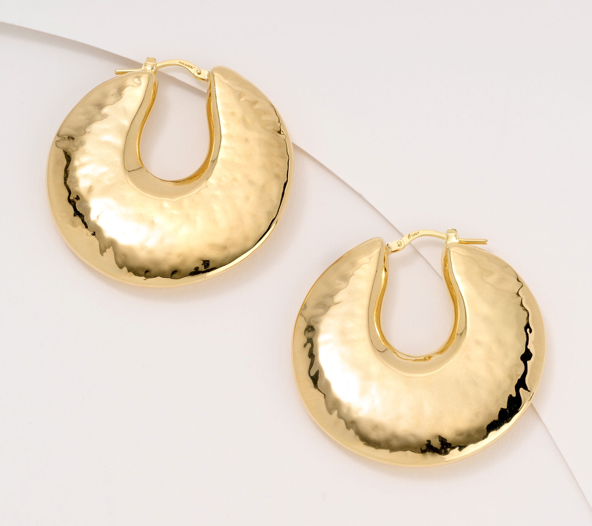 Louis Dell'Olio Bronze Hammered Round Hoop Earrings