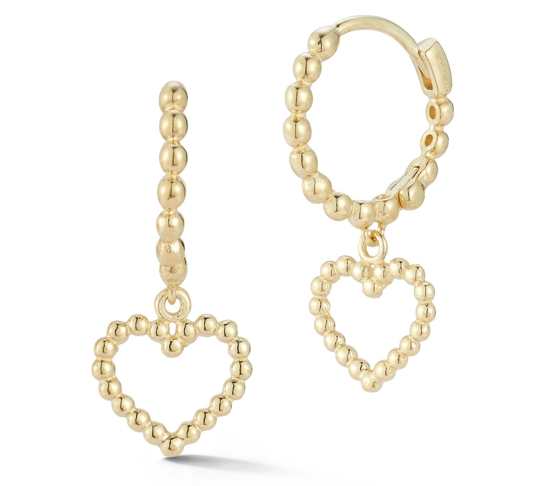 Netali Nissim Heart & Lips Hoop Earrings, 18 K Rose Plated 