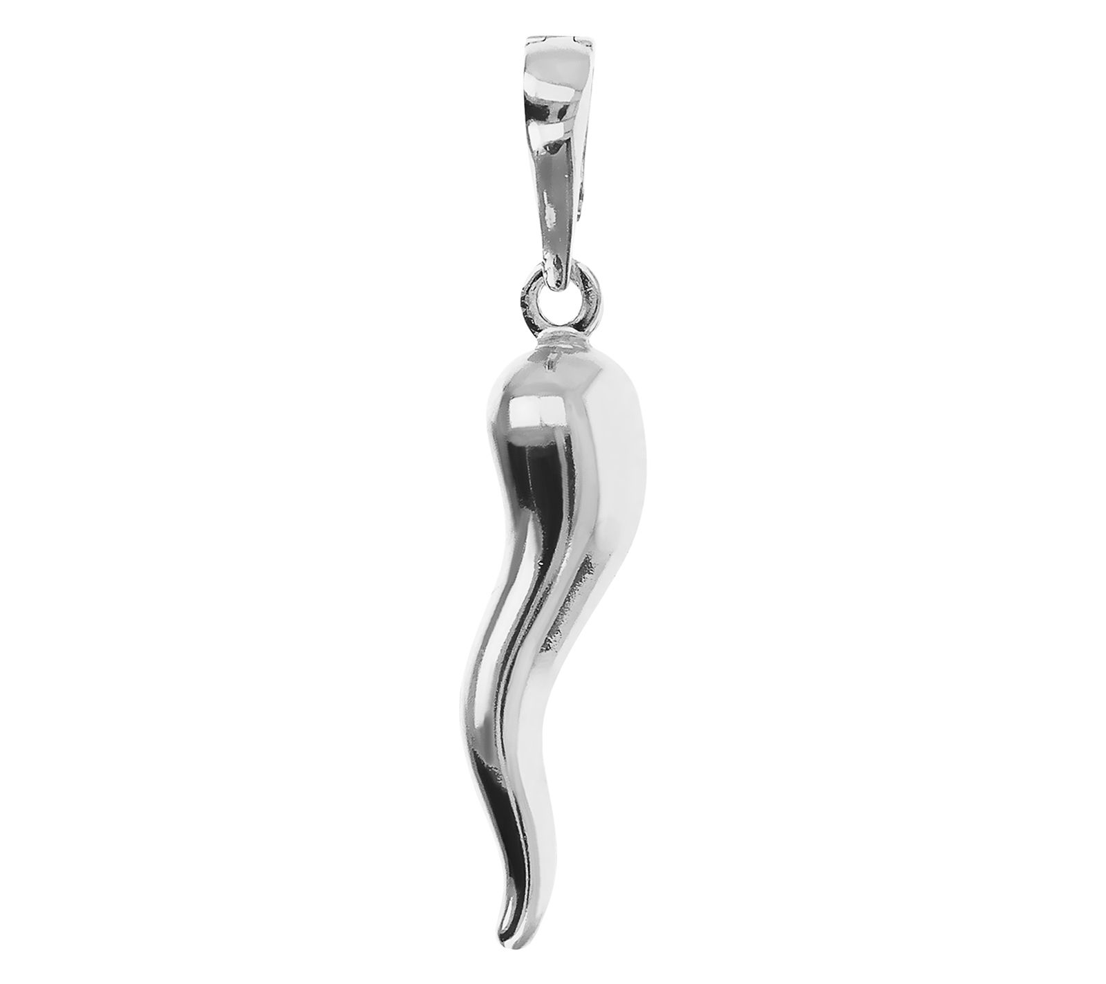 Ultrafine Silver Italian Horn Pendant