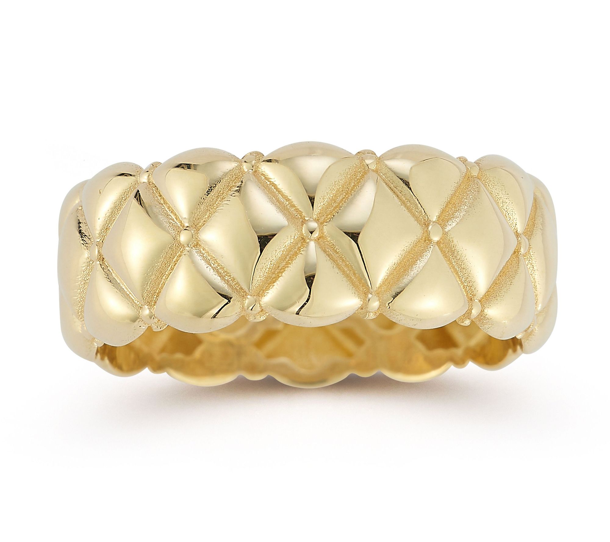 Luminosa Gold Quilted Band Ring, 14K
