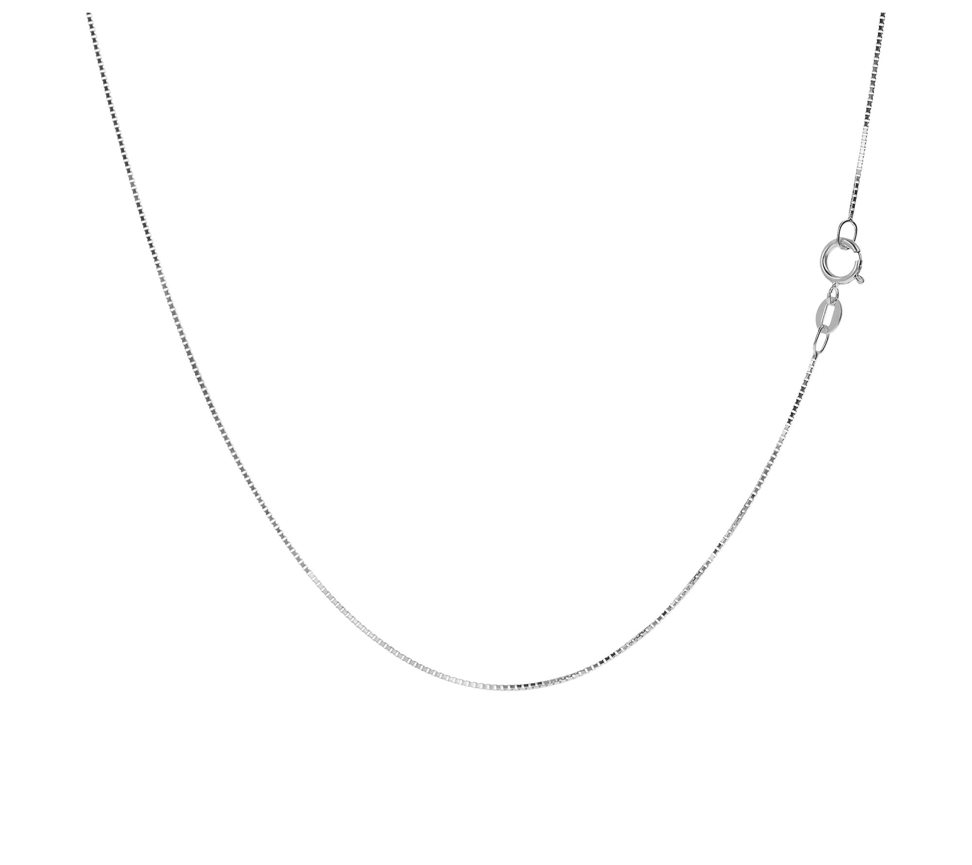 Italian Gold 15" Box Chain Link Necklace, 10K